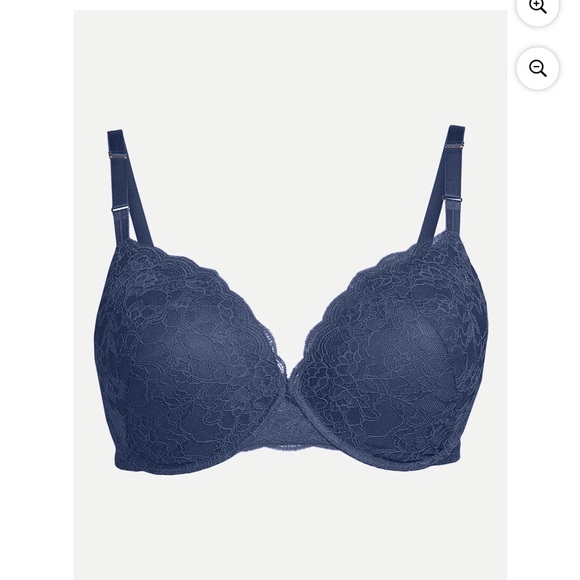Joyspun Women’s Elegant Navy Lace Push-up Bra BNWT - Picture 1 of 8
